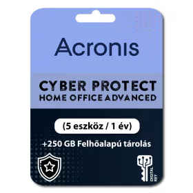   Acronis Cyber Protect Home Office Advanced (5 eszköz / 1 év) + 250 GB Felhőalapú tárolás