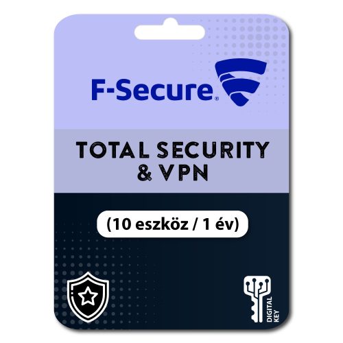 F-Secure Total Security & VPN (10 eszköz / 1 év)