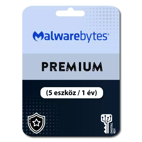 Malwarebytes Premium (5 eszköz / 1 év)