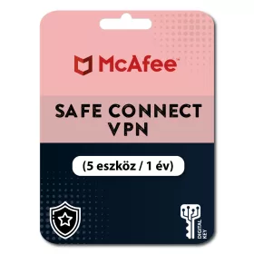 McAfee Safe Connect VPN (5 eszköz / 1 év)