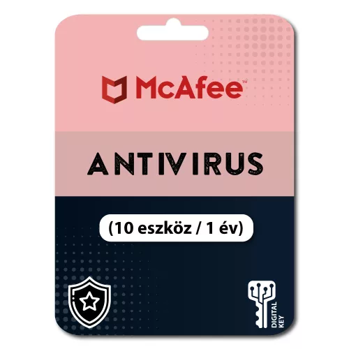McAfee Antivirus (10 eszköz / 1 év)