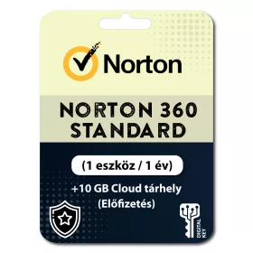   Norton 360 Standard + 10 GB Cloud tárhely (1 eszköz / 1év) (Előfizetés)