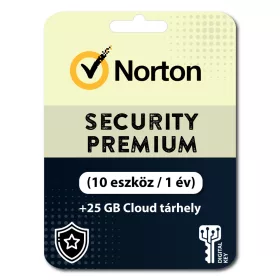   Norton Security Premium + 25 GB Cloud tárhely (10 eszköz / 1 év)